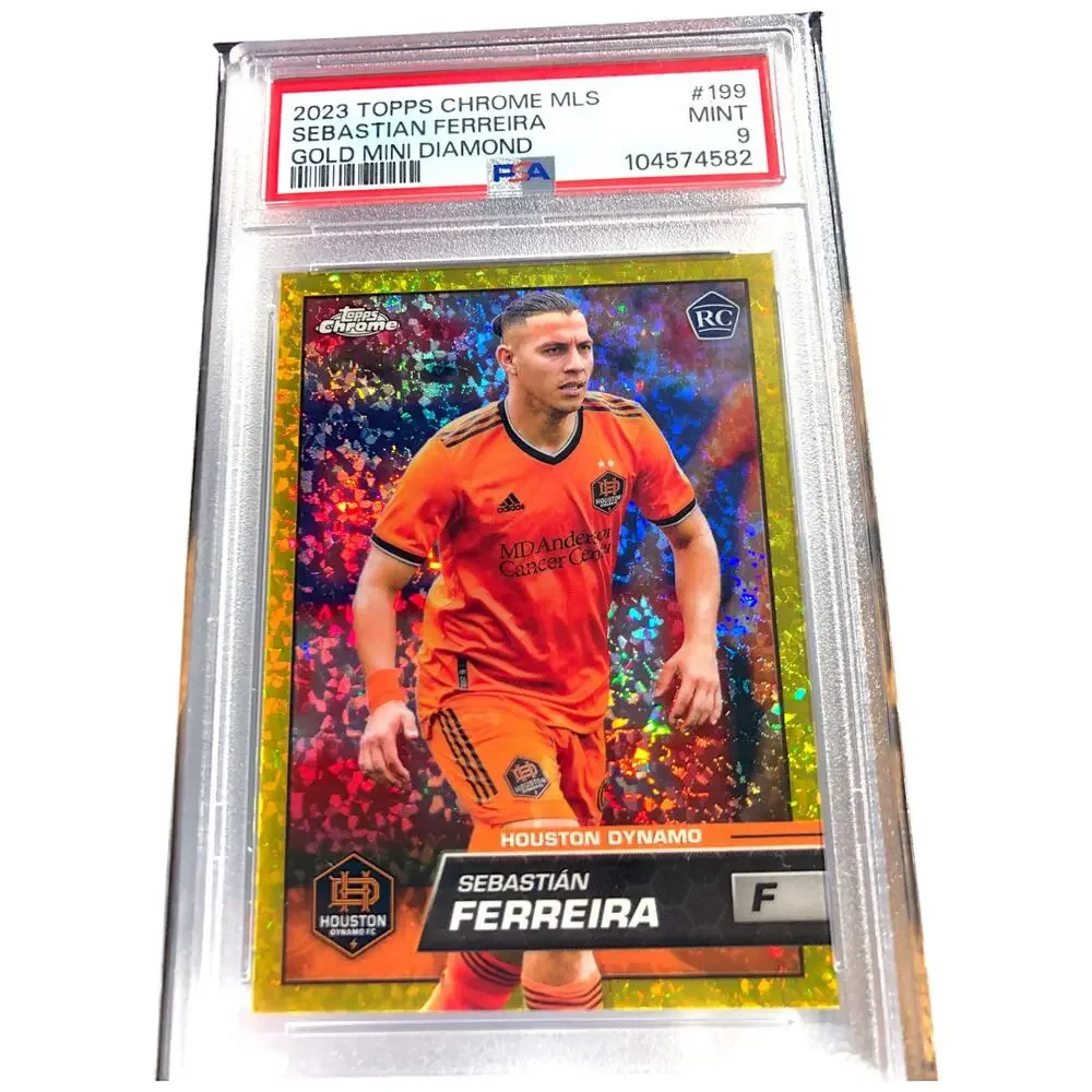 2023 Topps Chrome MLS Gold Mini-Diamond #199 Sebastián Ferreira /50 PSA 9 Mint